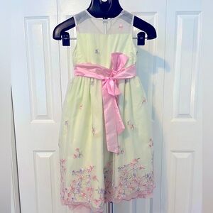 Jona Michelle Green and Pink Formal Dress